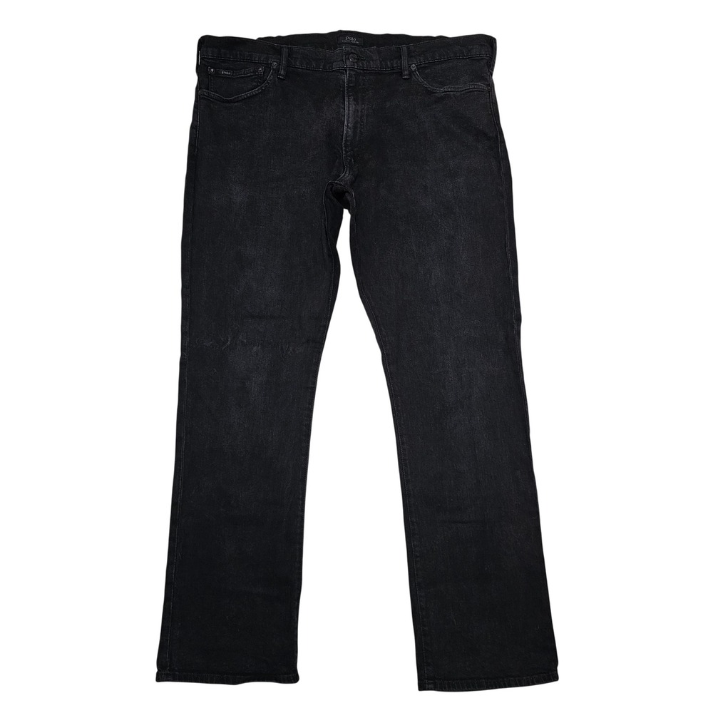 Polo Ralph Lauren Varick Slim Straight Black Label Denim Jeans Mens Size 40x32